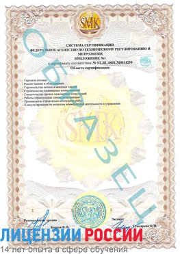 Образец сертификата соответствия (приложение) Междуреченск Сертификат ISO 14001